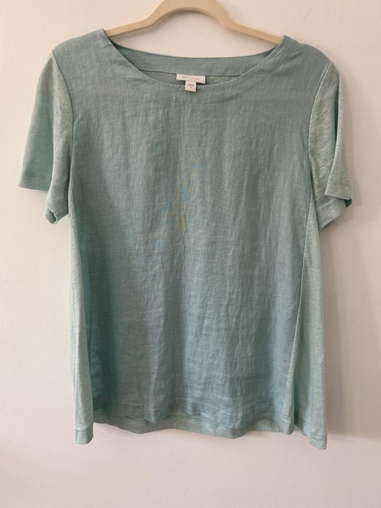 J. Jill Tops - J.Jill Love Linen Top Women’s S Green Lightweight Flowy Short Sleeve Casual